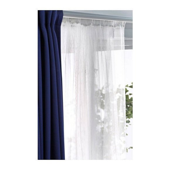 1x - IKEA LILL Curtains Sheer Net White 2 Panels - Picture 5 of 7